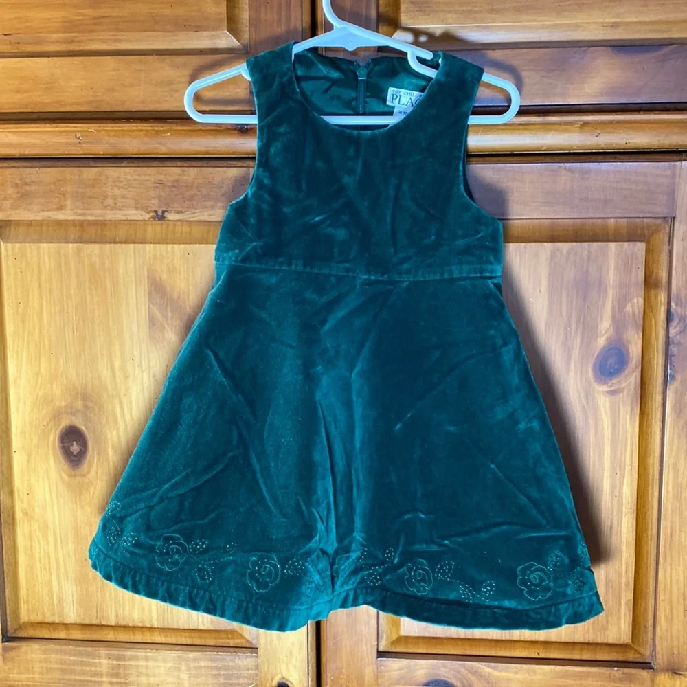 The Children’s Place Girls Velour Holiday Dress